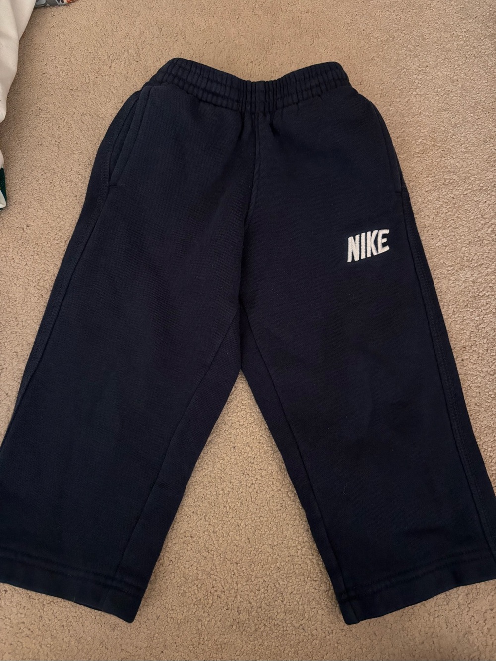 Nike Kids Dark Blue Sweatpants with White Logo
